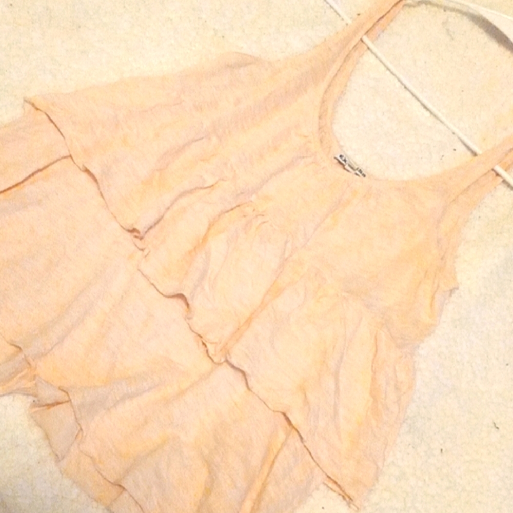 Express Light Pink Ruffle Tank, Small